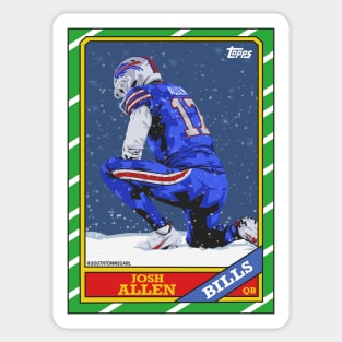 Josh Allen 1986 Football Card Sticker